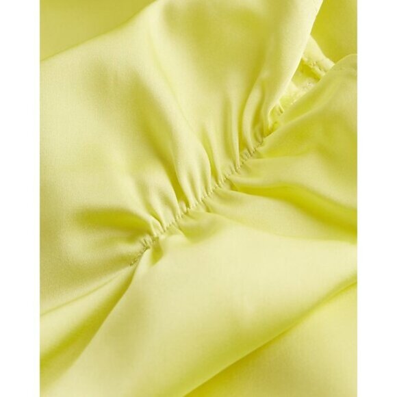 Express Satin Long Sleeve Asymmetrical Hem Maxi Dress XS - Picture 7 of 8